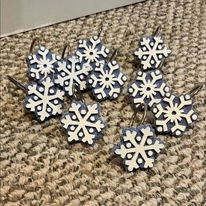 Snowflake Shower Curtain Hooks